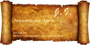 Jeszenszky Imre névjegykártya