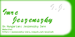 imre jeszenszky business card